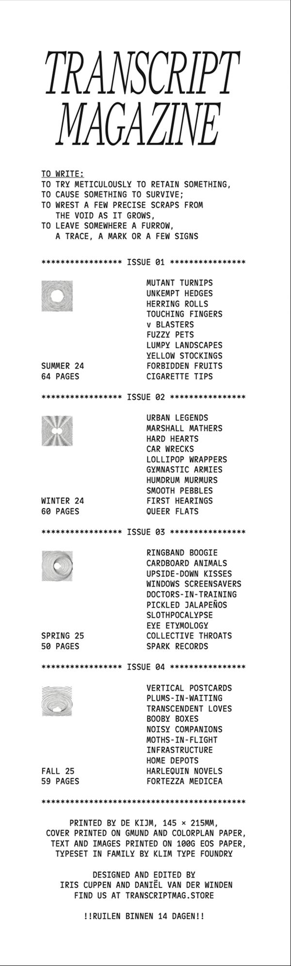 TRANSCRIPT bookmark